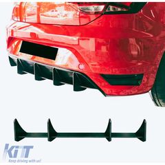Leon Mk3 Splitter Diffuser For Aero Bumper Matte Black ABS Plastic / 2012-2016