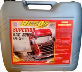Delta oil SUPERIOR 20w50 20L API:CI4 ACEA E7 τιμή 62.90+ΦΠΑ=78.00euroΑΠΟΣΤΟΛΗ ΠΑΝΕΛΛΑΔΙΚΑ