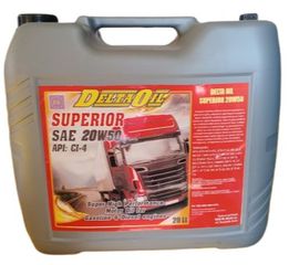 Delta oil SUPERIOR 20w50 20L API:CI4 ACEA E7 τιμή 62.90+ΦΠΑ=78.00euroΑΠΟΣΤΟΛΗ ΠΑΝΕΛΛΑΔΙΚΑ