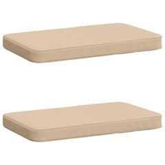 vidaXL Μαξιλάρια Πάγκου 2 Τεμαχίων VUGHT 2 pcs 100% Πολυεστέρας Κρεμ
