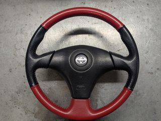 Τριάκτινο δερμάτινο τιμόνι Toyota Corolla G6 / Celica / MR-2