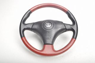 Τριάκτινο δερμάτινο τιμόνι Toyota Corolla G6 / Celica / MR-2