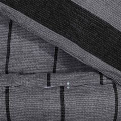 vidaXL Σετ Παπλωματοθήκης Σκούρο Γκρι 200x220 εκ. Βαμβακερό-thumb-3