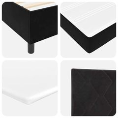 Κρεβάτι με ελατήρια με κεφαλάρι Μαύρο 200 x 180 cm Βελούδο 3344596-thumb-10