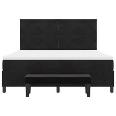 Κρεβάτι με ελατήρια με κεφαλάρι Μαύρο 200 x 180 cm Βελούδο 3344596-thumb-7