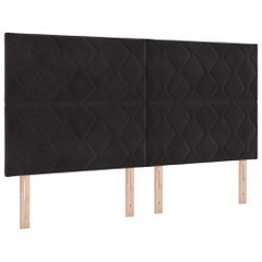 Κρεβάτι με ελατήρια με κεφαλάρι Μαύρο 200 x 180 cm Βελούδο 3344596-thumb-5