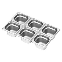 Δοχεία GN 1/6 και 1/9 inox με καπάκια (σετ)