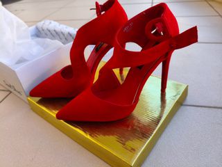 Κόκκινες Καστόρινες Γόβες Sweet Shoes (Νούμερο 37)