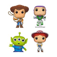 Funko Pop! 4-Pack Disney: Toy Story - Woody, Buzz Lightyear, Alien, Jessie Vinyl Figures