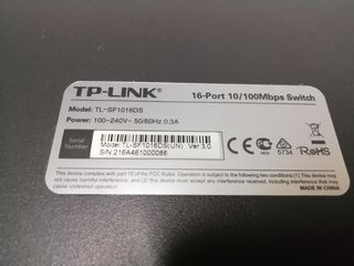 TP-LINK 16port Switch Unmanaged TL-SF1016DS Desktop/Rackmount-thumb-2