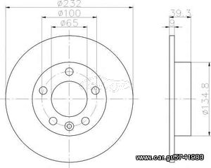 Δισκόπλακα οπίσθια 232x9 (ΚΑΙΝΟΥΡΓΙΟ) ,VW ,BORA 1998-2005