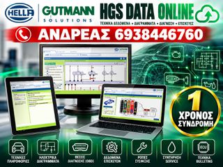 HELLA GUTMANN HGS DATA FULL ONLINE, ΣΥΝΔΡΟΜΗ ΕΤΗΣΙΑ, ΤΕΛΕΥΤΑΙΑ ΜΟΝΤΕΛΑ ΚΑΙ ΕΝΗΜΕΡΩΣΕΙΣ 2026'