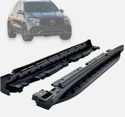 Πλαϊνά Σκαλοπάτια Μαύρα Αλουμινίου για Mercedes GLE SUV (W167) (2019+)