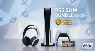 Πωλείται PS5 Slim 825GB BUNDLE – 3 Χρόνια Εγγύηση + Ασύρματα Ακουστικά + Λογαριασμός με Παιχνίδια (FC26, Battlefield 6)