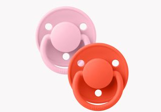 BIBS Πιπίλες De Lux 2τμχ Σιλικόνης One Size Dusty Baby Pink/Tango