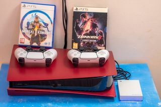 PS5 Jailbroken 12.40 Volcanic Red 5TB Game Drive-thumb-1