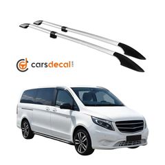 Mercedes Vito W447 L3 Διαιρούμενες Μπάρες Οροφής Αλουμινίου Ασημί 2τμχ