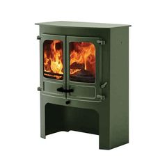 Charnwood Island III Blu Σόμπα Ξύλου - Green - Store Stand