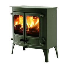 Charnwood Island III Blu Σόμπα Ξύλου - Green - High Legs