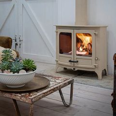 Charnwood Island III Blu Σόμπα Ξύλου - Black - High Legs-thumb-2