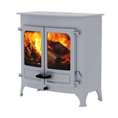 Charnwood Island III Blu Σόμπα Ξύλου - Pewter - Standard Legs