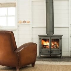 Charnwood Island III Blu Σόμπα Ξύλου - Almond - Standard Legs-thumb-1