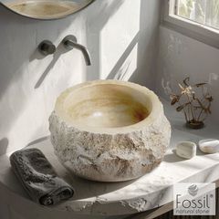 ΝΙΠΤΗΡΑΣ ΜΑΡΜΑΡΙΝΟΣ Φ42 H.14 FOSSIL TRAVERTINE DBV42-505