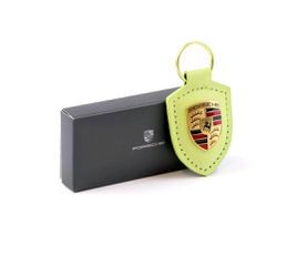 ΜΠΡΕΛΟΚ ΣΕ ΣΤΥΛ ΘΥΡΕΟΥ ΔΕΡΜΑΤΙΝΟ "GENUINE PORSCHE" ΣΕ ΚΙΤΡΙΝΟ "LIME" ΧΡΩΜΑΤΙΣΜΟ