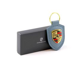 ΜΠΡΕΛΟΚ ΣΕ ΣΤΥΛ ΘΥΡΕΟΥ ΔΕΡΜΑΤΙΝΟ "GENUINE PORSCHE" ΣΕ ΜΠΛΕ-ΓΚΡΙ "ΣΙΕΛ" ΧΡΩΜΑΤΙΣΜΟ