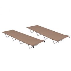 Κρεβάτια Κάμπινγκ 2 τεμ. Taupe 180x60x19εκ Ύφασ. Oxford/Ατσάλι 312487