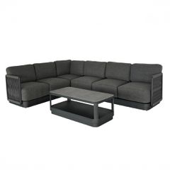 ΣΕΤ ΣΑΛΟΝΙ ΓΩΝΙΑ 3ΤΜΧ ELYSIA HM6187.02 ΣΑΜΠΑΝΙ ΑΛΟΥΜΙΝΙΟ-ΣΧΟΙΝΙ-P.E.ΥΦΑΣΜΑ