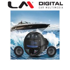 Μαύρο Marine MP3 Player lP6X waterproof, FM/AM receiver,Bluetooth 5.0 , FM radio with 18 stations preset, Bluetooth Music Streaming, can connect amplifier, Multiple compatibility.