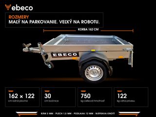 Τρέιλερ Αυτοκινήτου 2026 EBECO N1.6 (162 Χ 122 Χ 30)-thumb-1