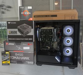 PC με Ryzen 5 5600G, 32GB 3600MHz/C18, B450 Tomahawk, 850W 80+ Gold, new case Antec - 480GB SSD