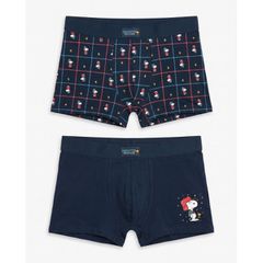 Admas Ανδρικό Μπόξερ Βαμβακερό 2 Τεμάχια Snoopy Weather A/W'26