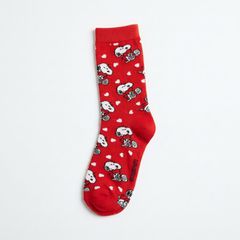 Admas Γυναικεία Κάλτσα Βαμβακερή Love Snoopy All Over A/W '26