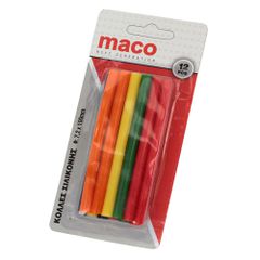 ΚΟΛΛΑ ΘΕΡΜΗΣ ΣΙΛΙΚΟΝΗΣ ΠΟΛΥΧΡΩΜΗ Φ 7,2mm X 10 cm MACO (σετ 12τμχ) (ΚΑΡΤΕΛΑ)