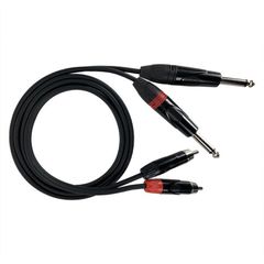 ZZiPP DZZJ120 Καλώδιο 2x RCA σε 2x Jack 6.3mm 1.2m