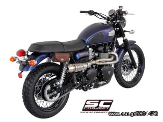 Εξάτμιση Ολόσωμη Sc Project 2-1 Conic Silencer S.Steel TRIUMPH  SCRAMBLER