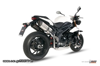 Εξατμίσεις Διπλά Τελικά Mivv Suono S.Steel/Cabon end Triumph Speed Triple 1050 2011-2015