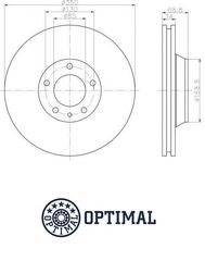 Δισκόπλακα εμπρόσθια αριστερή 350x34 (ΚΑΙΝΟΥΡΓΙΑ) ,VW ,TOUAREG 03>10 