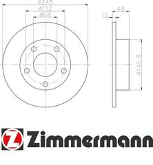 Δισκόπλακα οπίσθια 245x10 (ΚΑΙΝΟΥΡΓΙΑ) ,AUDI  ,A4 95>01 