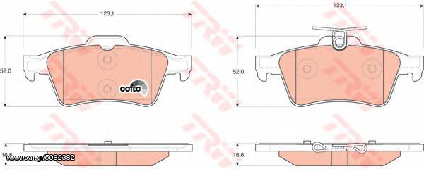 ΚΑΙΝΟΥΡΓΙΟ ΣΕΤ ΤΑΚΑΚΙΑ ΟΠΙΣΘΙΑ ΓΙΑ Citroen, Ford, Mazda, Opel, Renault DB-035!!