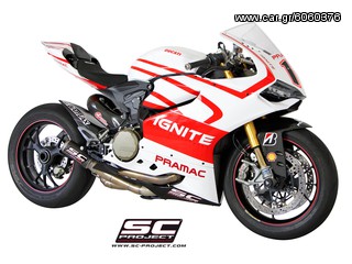 Εξάτμιση Ολόσωμη Sc-Project Racing(Inox Pipes) CR-T Silencer Carbon fiber without titanium mesh on the exit of the silencer Ducati Panigale 1199 / S / R