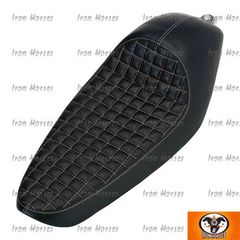 BILTWELL BLACK CHECKER BOARD CAFE SEAT