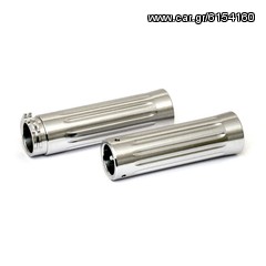 ALUMINUM GRIPS, SATIN GROOVED