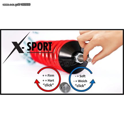 V-MAXX XSPORT ΡΥΘΜΙΖΟΜΕΝΗ ΑΝΑΡΤΗΣΗ ΚΑΘ'ΥΨΟΣ ΚΑΙ ΣΚΛΗΡΟΤΗΤΑ SKODA OCTAVIA (1U) 4x4 '97-'04.