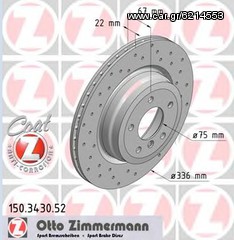 BMW 335 Χ1 ΔΙΣΚΟΠΛΑΚΕΣ ΠΙΣΩ ΤΡΥΠΗΤΕΣ ZIMMERMAN SPORT ΥΨΗΛΗΣ ΑΝΘΡΑΚΩΣΗΣ