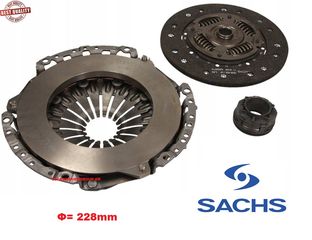 Σετ συμπλέκτη SACHS (ΚΑΙΝΟΥΡΓΙΟΣ) , 228mm ,AUDI  80  82>96  ,CABRIOLET 92>00 . 1.9TDI . (1Z,AHU) .