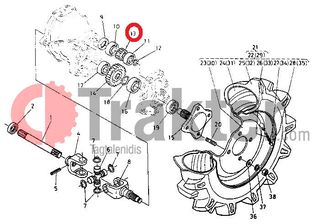 KUBOTA B6001 ΓΡΑΝΑΖΙ ΕΜΠΡΟΣ ΔΙΑΦΟΡΙΚΟΥ 12Δ ORIGINAL -thumb-1